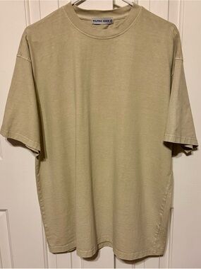 Aelfric Eden Mens Oversized Crewneck T-Shirt Vintage Acid Wash - Apricot Size M